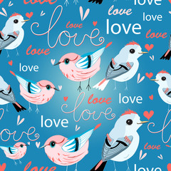 pattern of birds lovers