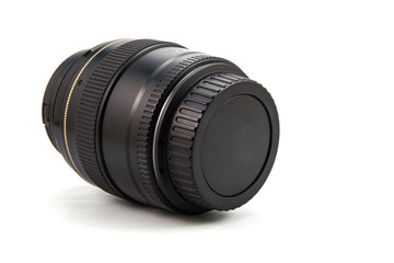 Camera lenses  on white background.