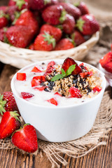 Fresh made Strawberry Yogurt
