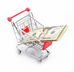 dollar in shopping cart