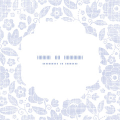 Purple textile flowers texture white frame seamless pattern