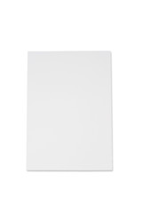 White crumpled paper on white background isolated Horizontal