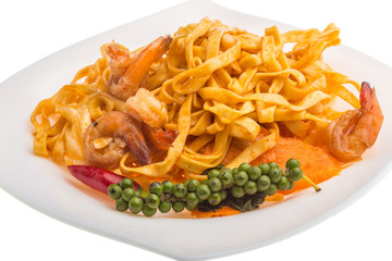 Fried noodles with shrimps