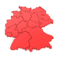 3D map of germany in red (FL)