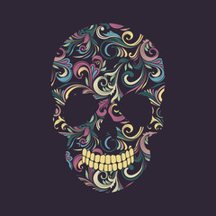 Skull Swirl Ornamental
