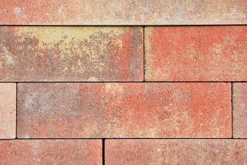 Orange brick tiles texture background