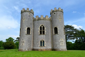Building from Blaise Castle and sky