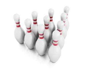 Naklejka premium Bowling pins