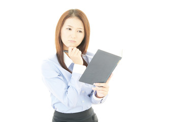 Fototapeta premium 不満な表情の女性