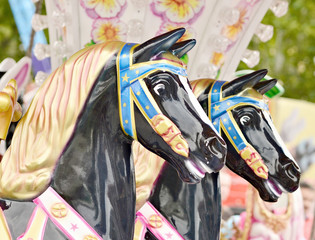Fototapeta na wymiar Carrousel chevaux