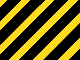 Industrial striped road warning yellow-black pattern vector - 69645279