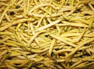 Yellow colored beans on farmers market