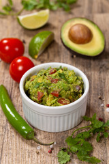 Guacamole dip and Organic Blue Corns Chips