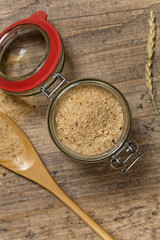 Plain Bread Crumbs. Selective focus.