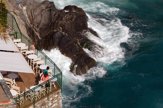 Dining in Vernazza, Cinque Terre, Italy