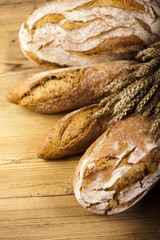 Baked traditional bread 