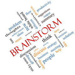 Brainstorm Word Cloud Concept Angled