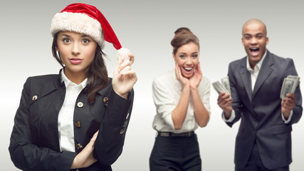 team of young successful business people