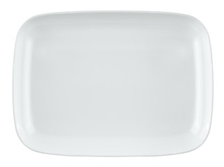 empty plate isolated on white