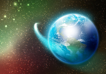 Planet and satellite