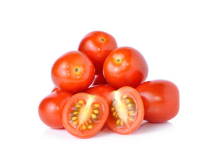 Cherry tomatoes isolated on white