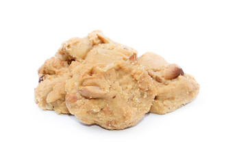 cookies almond on white background