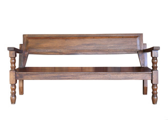 wood bench furniture isolated