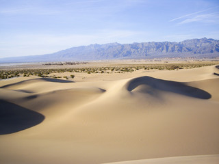 Fototapeta na wymiar Shadows on Death Valley Dunes