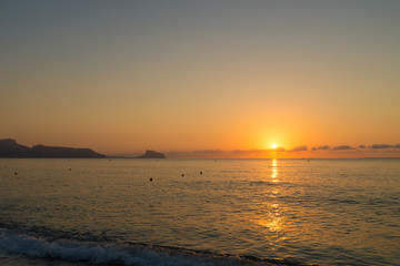 Obraz premium Sunrise over Altea bay