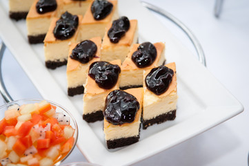 Layer Cake with blueberries
