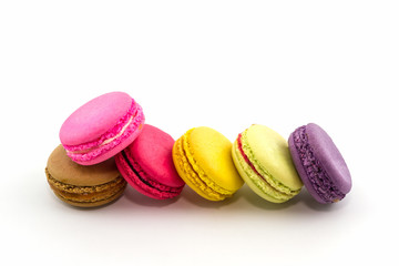 Sweet and colourful french macaroons or macaron, Dessert.