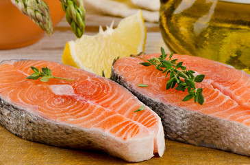 Salmon .Selective focus