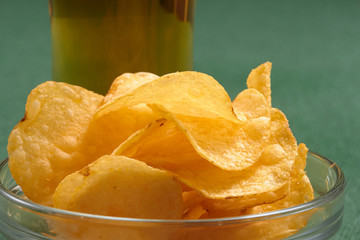 potato chips and beer