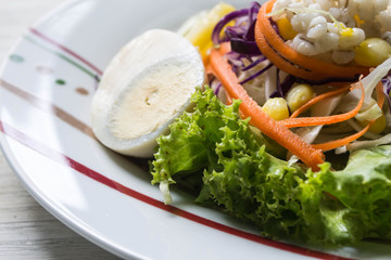 grains salad and cream