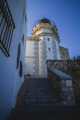 Lighthouse penyscola views, beautiful city of Valencia in Spain