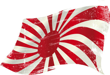 waving Japan grunge flag