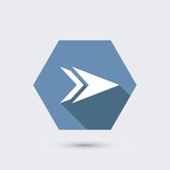 vector modern flat icon with long shadow.