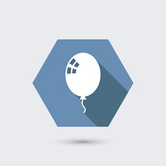 vector modern flat icon with long shadow.