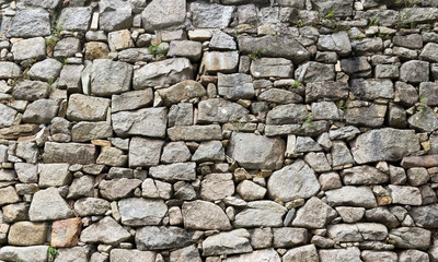 Part of a stone wall, for background or texture.