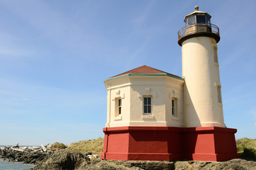 Coquille River Lighthouse, 1896, on the southern Oregon coast ne