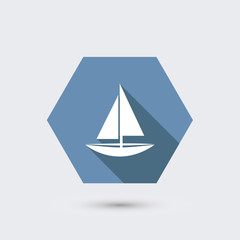 vector modern flat icon with long shadow.