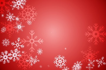 Red snow flake pattern design
