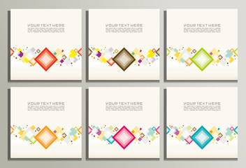 colorful diamond banners abstract