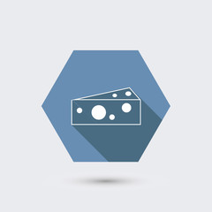 vector modern flat icon with long shadow.