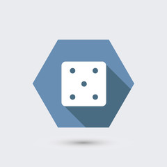 vector modern flat icon with long shadow.