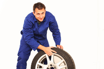 Obraz premium Mechaniker erklärt Aufschrift