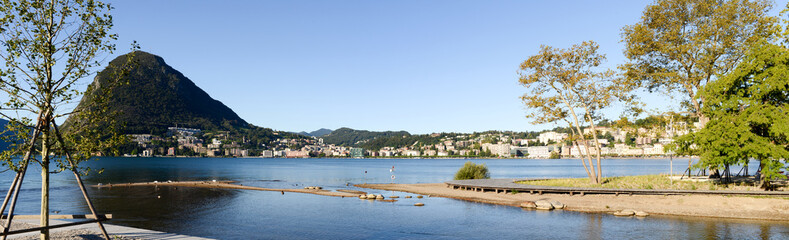 The bay of lake Lugano on Switzerland