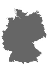 Obraz premium Deutschland Karte (grau)