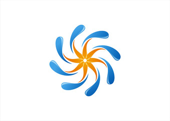 star water wave abstract in the circle vector design l