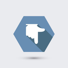 vector modern flat icon with long shadow.